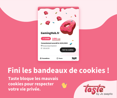 Taste fini les bandeaux cookies