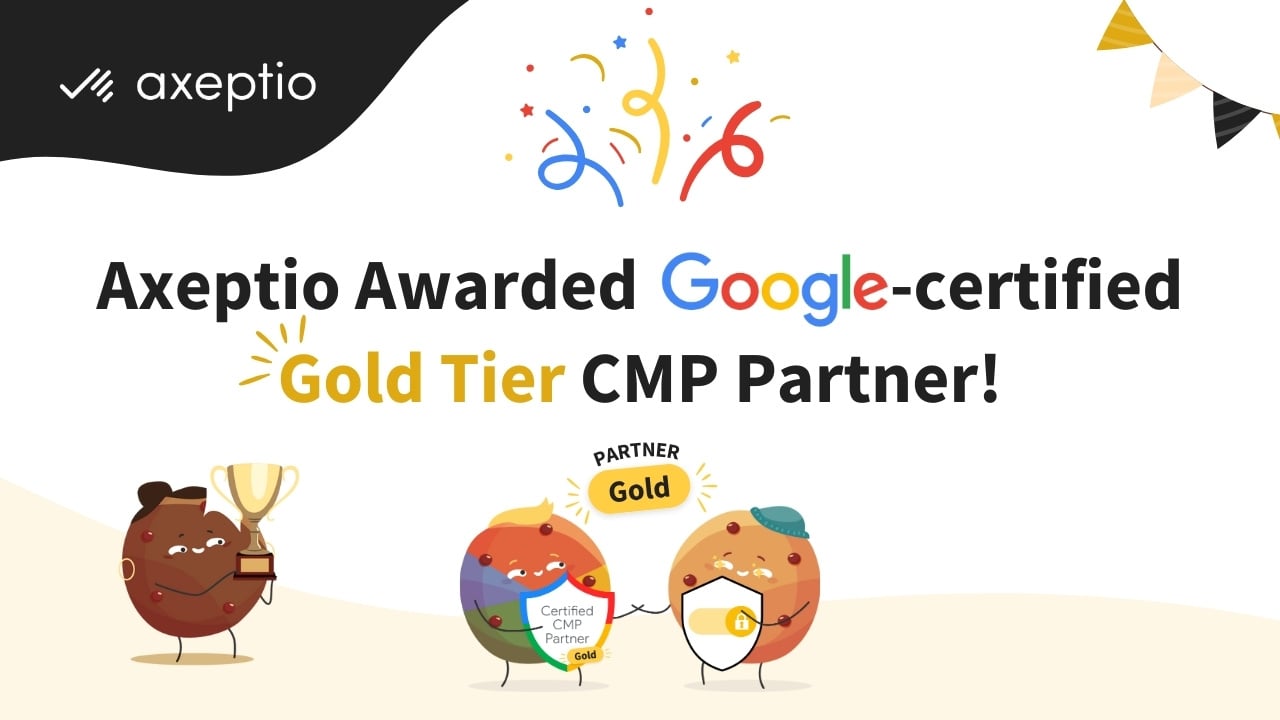 Axeptio Gold status as certified CMP partner of Google Consent Mode V2 with Axeptio!