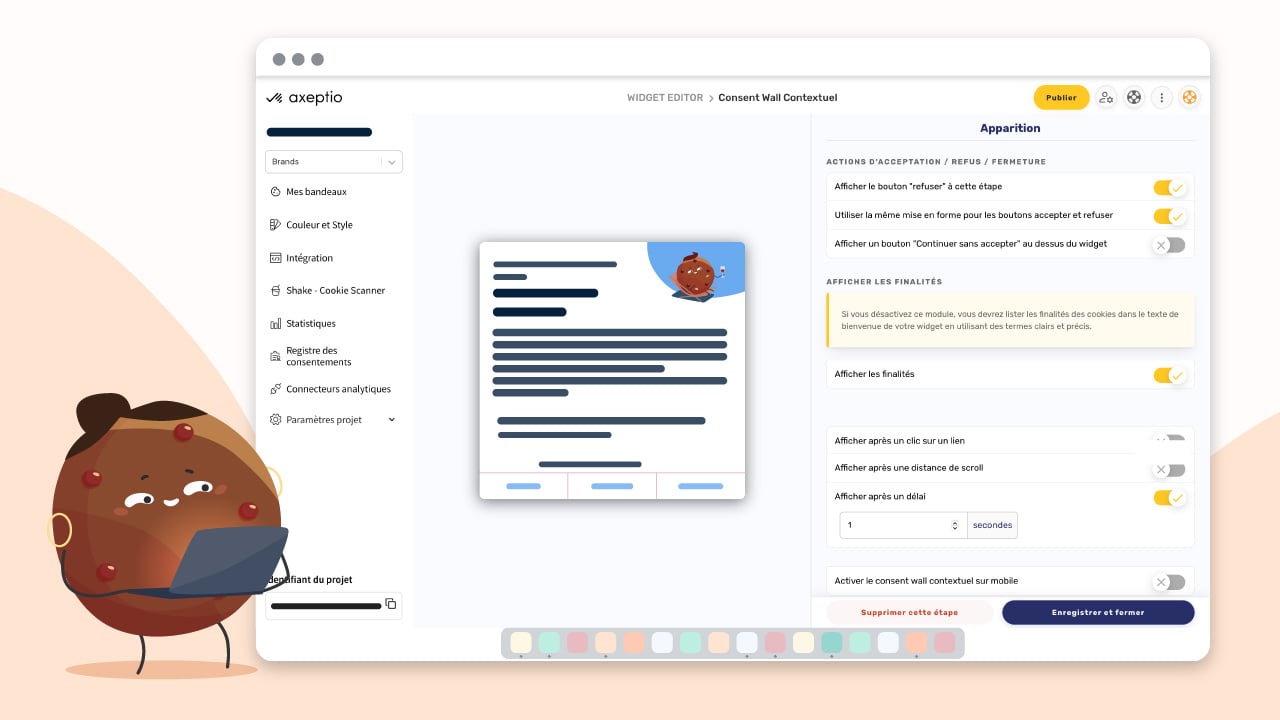 Le Consent Wall de votre CMP avec Axeptio